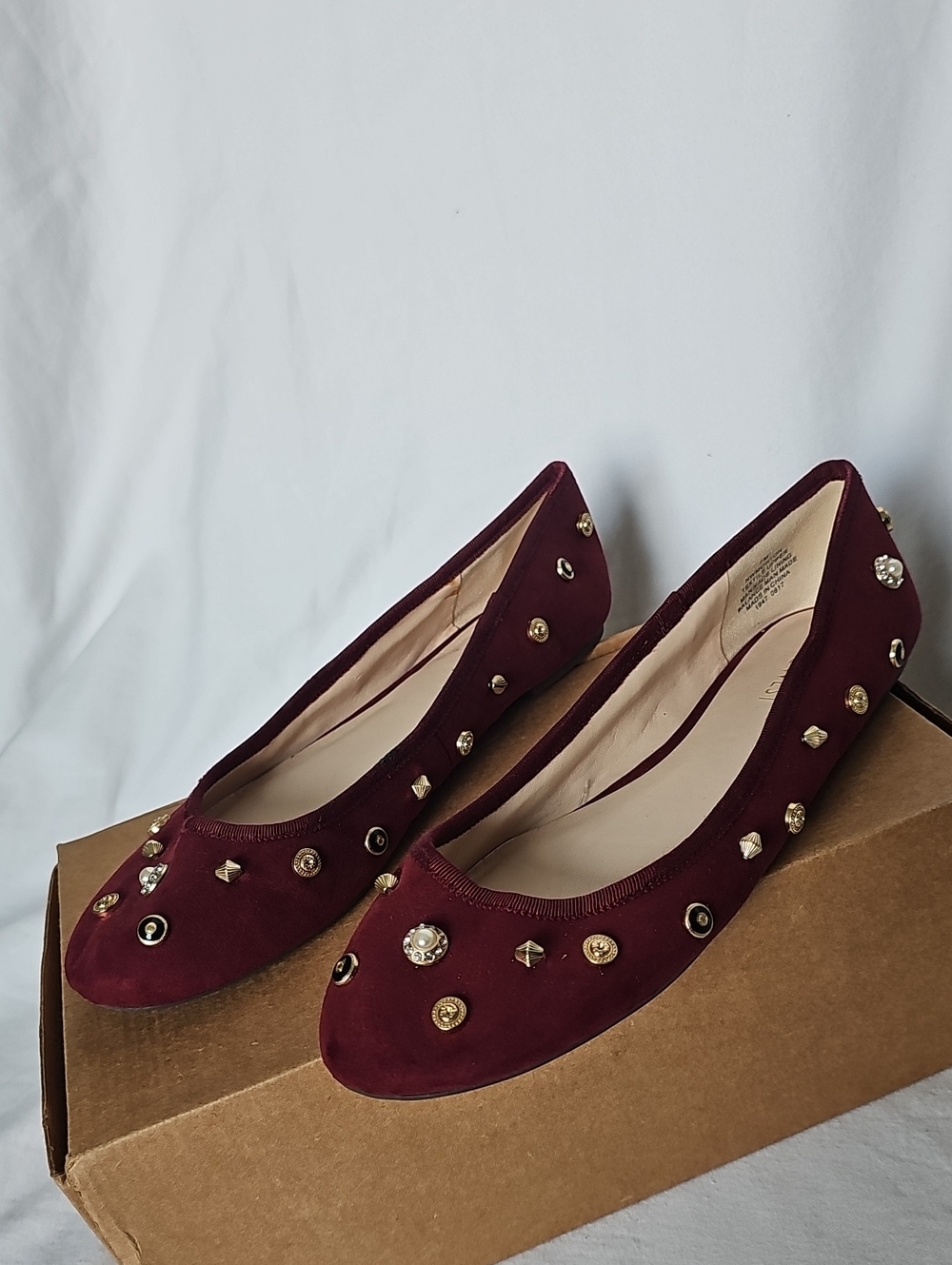Nine West Burgundy  Ballet Flats